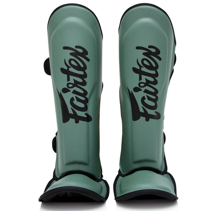 Fairtex x Booster Muay Thai Shin Guards - Green/Black