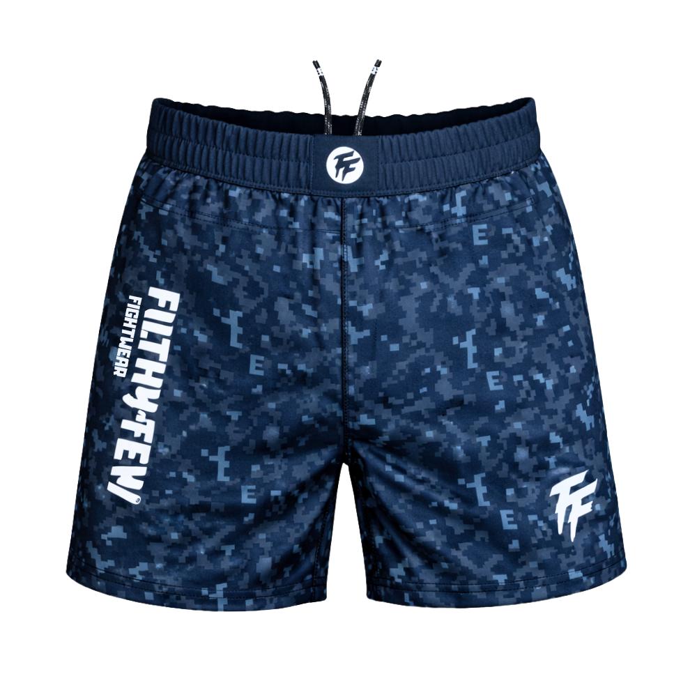 Filthy Few Digi Camo High Cut Shorts - Navy-Filthy Few