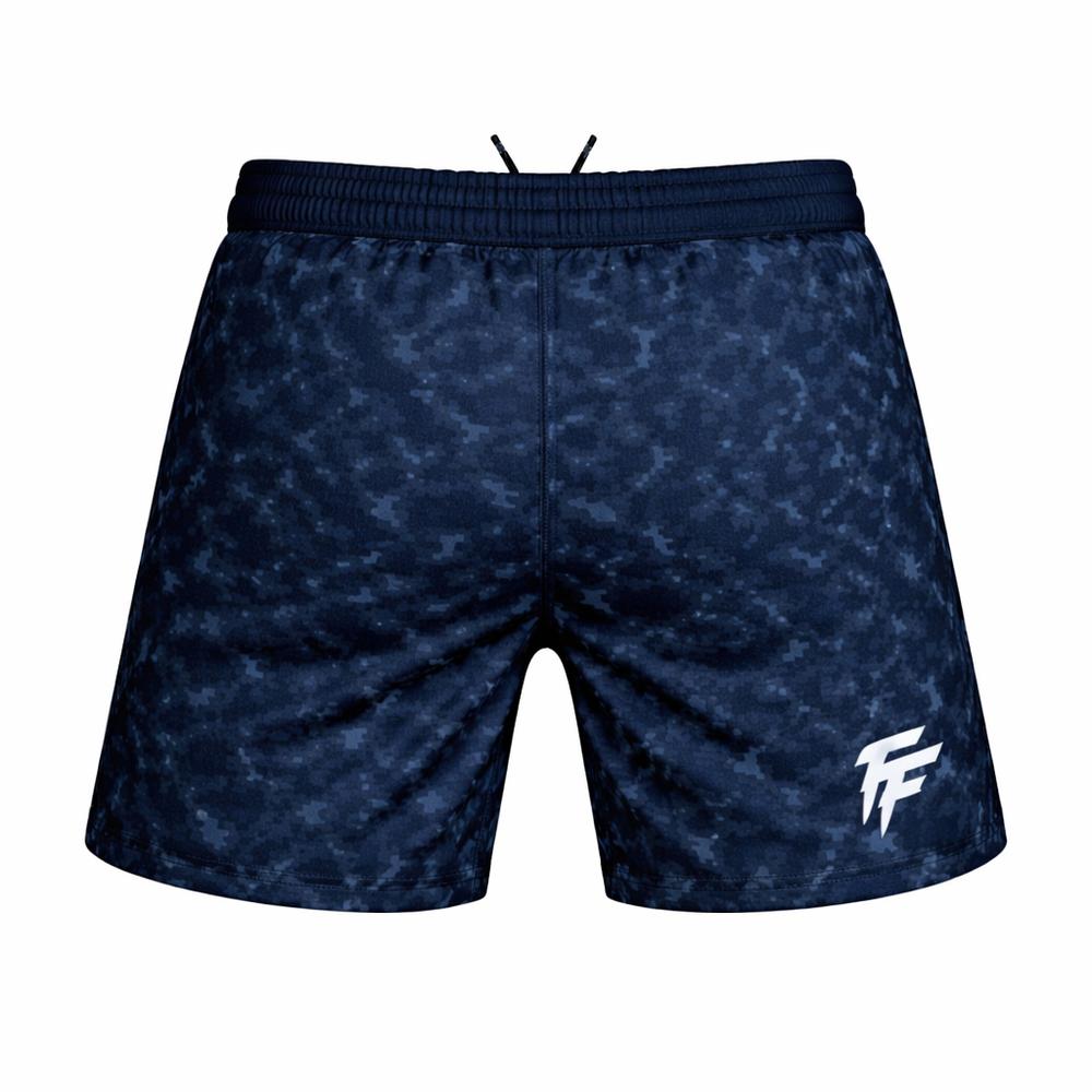 Filthy Few Digi Camo High Cut Shorts - Navy-Filthy Few