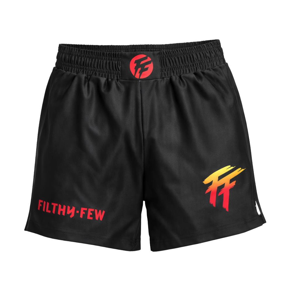 Filthy Few Fight High Cut Shorts - Black-Filthy Few