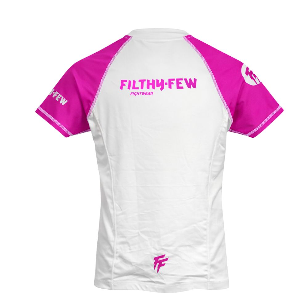 Filthy Few Flow Rash Guards - Pink/White-Filthy Few