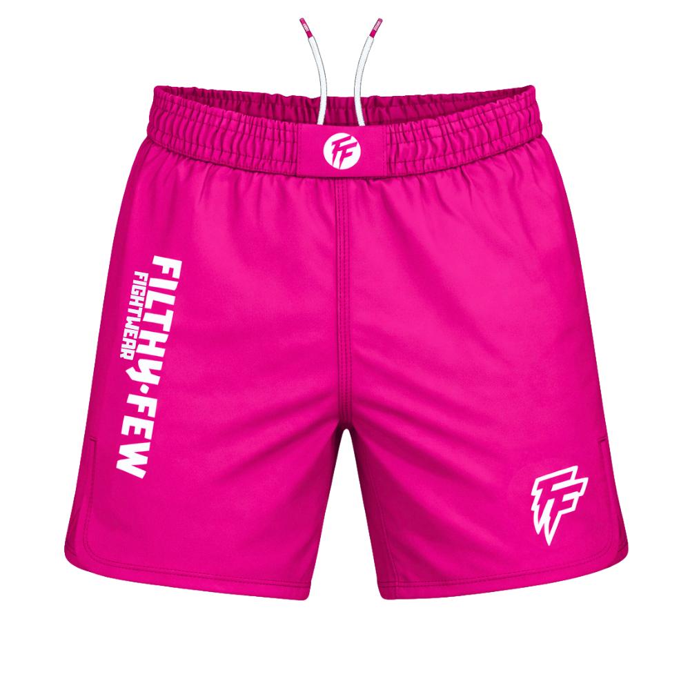 Filthy Few Flow High Cut Shorts - Pink/White-Filthy Few