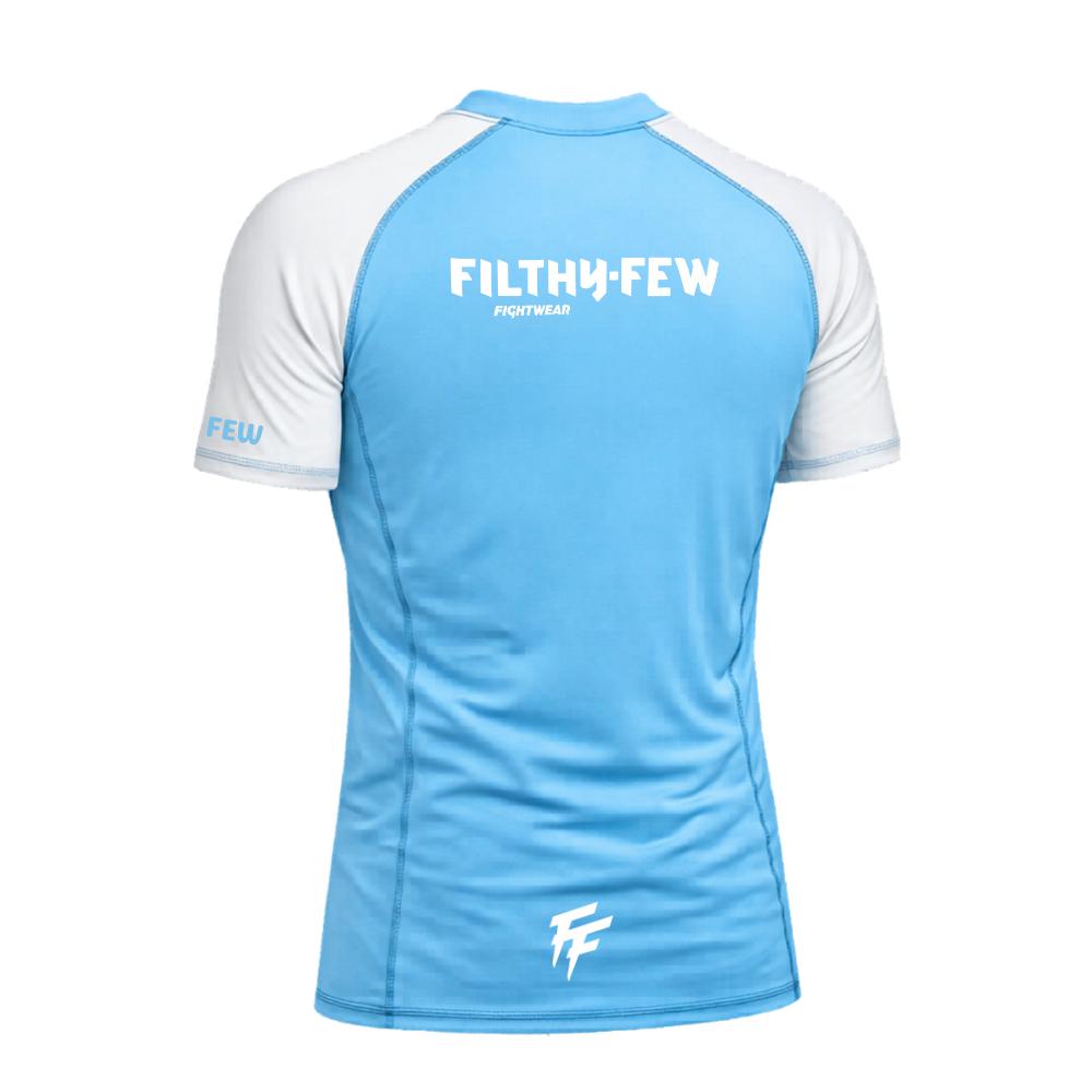 Filthy Few Flow Rash Guards - Sky Blue/White-Filthy Few