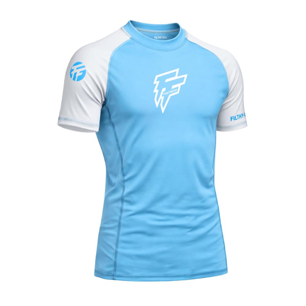 Filthy Few Flow Rash Guards - Sky Blue/White-Filthy Few