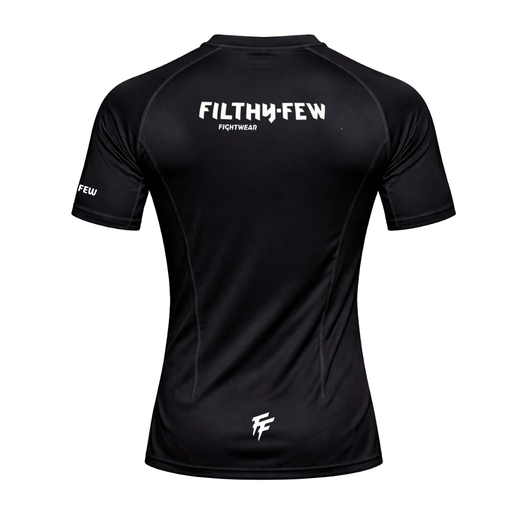 Filthy Few Ghost Rash Guards - Black/White-Filthy Few