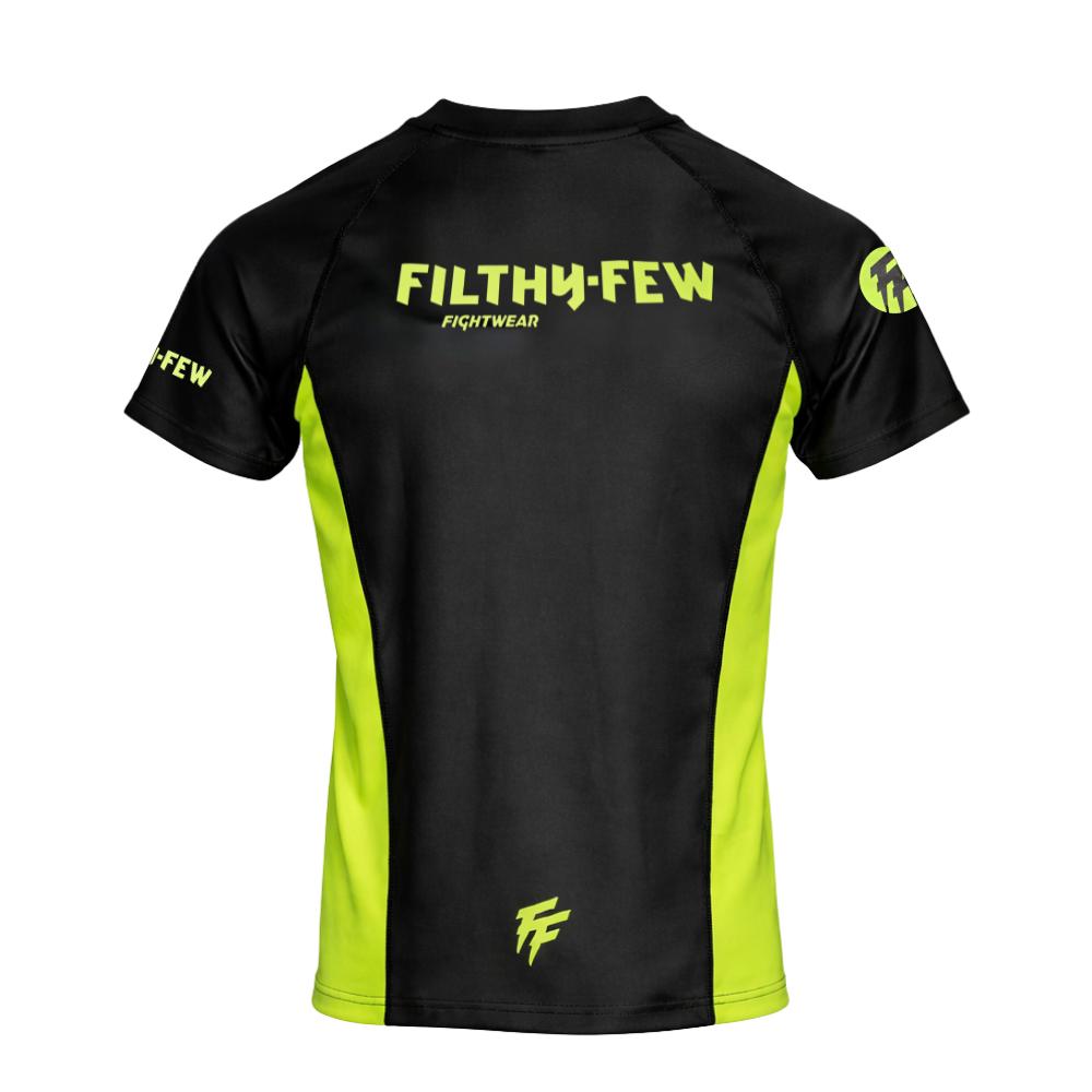 Filthy Few Titan Short Sleeve Rash Guard - Black/Green-Filthy Few