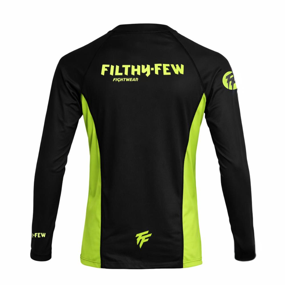 Filthy Few Titan Long Sleeve Rash Guard - Black/Green-Filthy Few