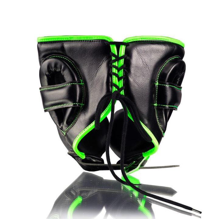 Fly Knight X Head Guard - Black/Green-FEUK