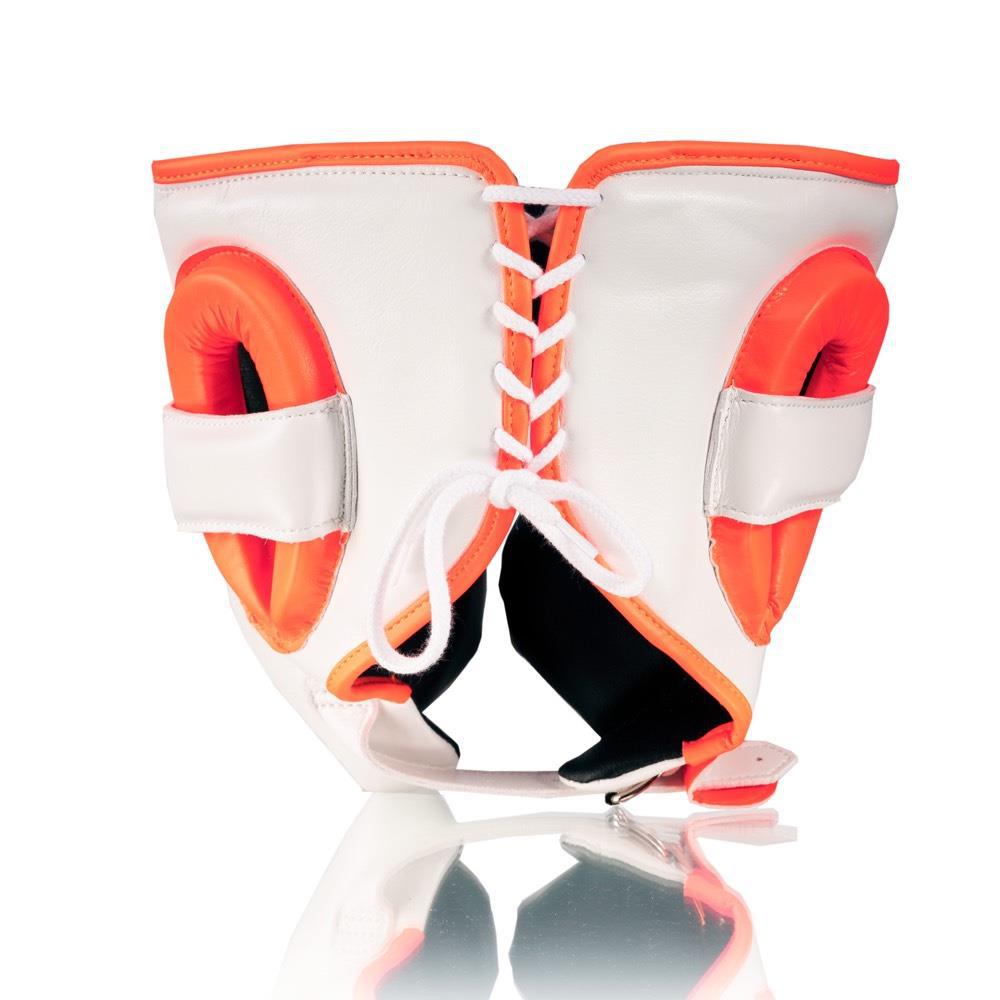 Fly Knight X Head Guard - White/Orange-FEUK