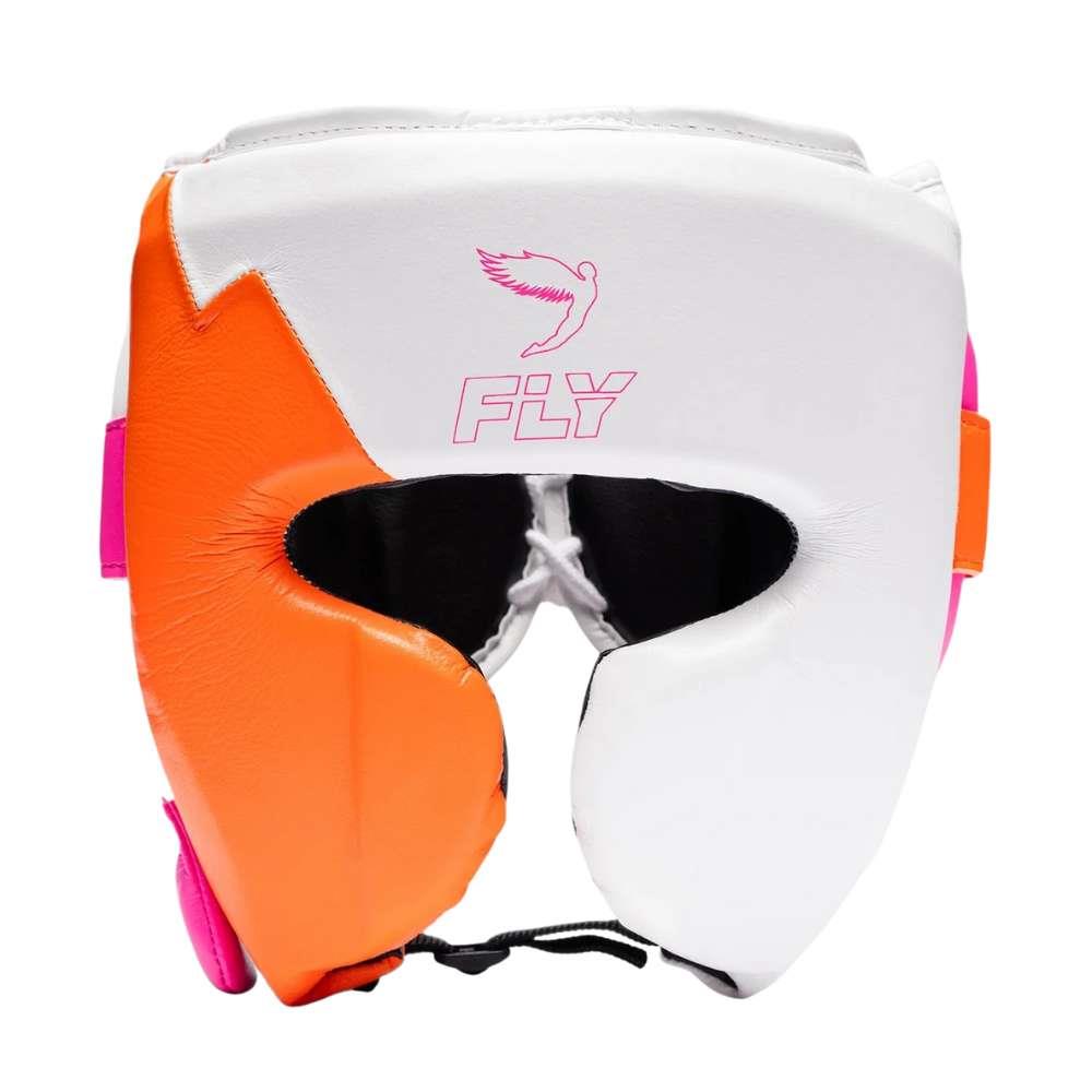 Fly Knight X Head Guard - White/Pink/Orange-Fly