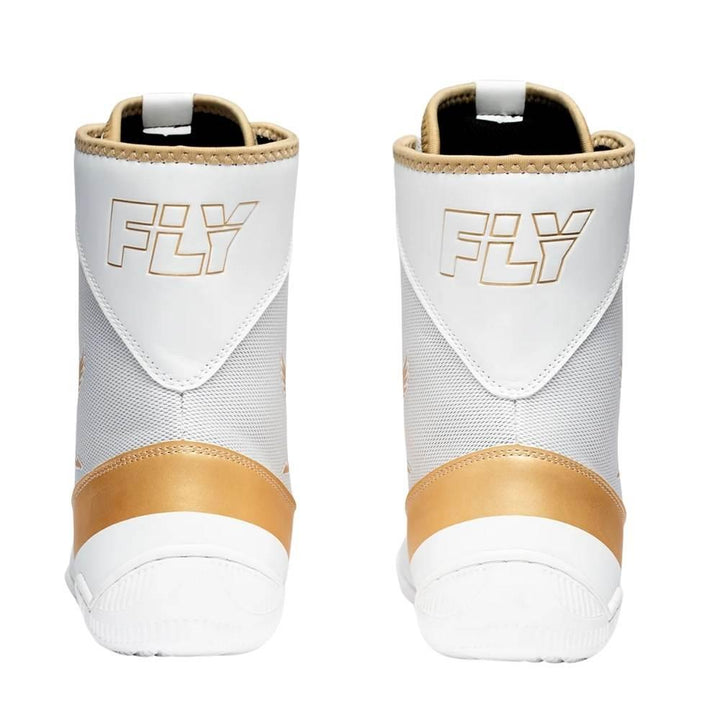 Fly Storm 2 Boxing Boots - White/Gold-Fly