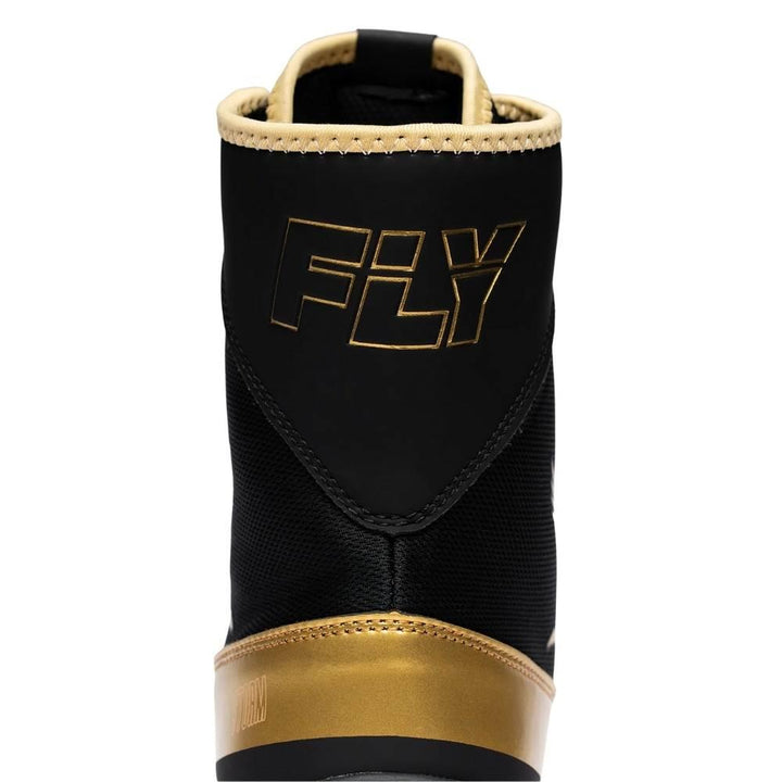 Fly Storm 2 Kids Boxing Boots - Black/Gold-Fly