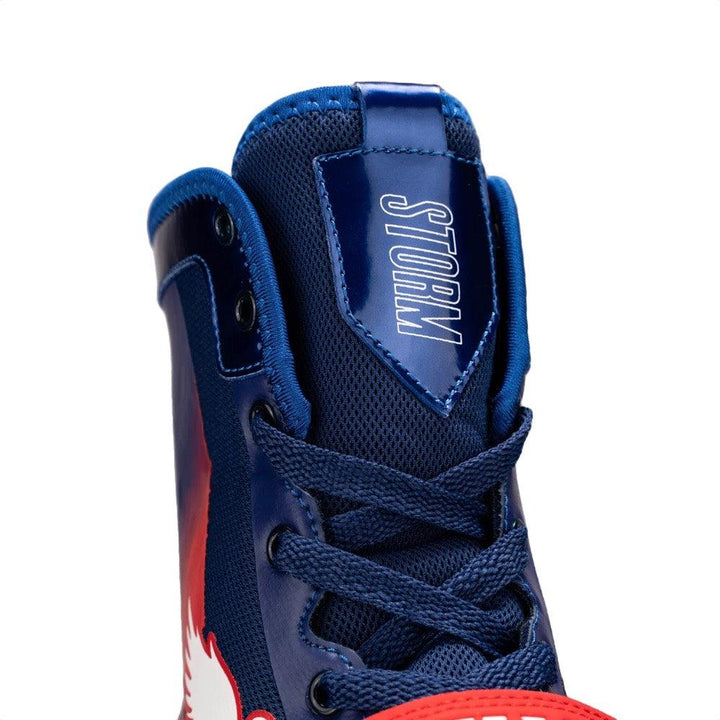 Fly Storm Boxing Boots - Blue/Red/White-FEUK