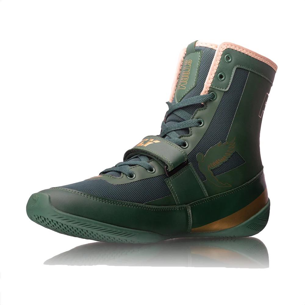 Fly Storm Boxing Boots Green/Gold - Main Image