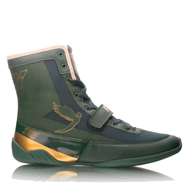 Fly Storm Boxing Boots - Green/Gold-Fly