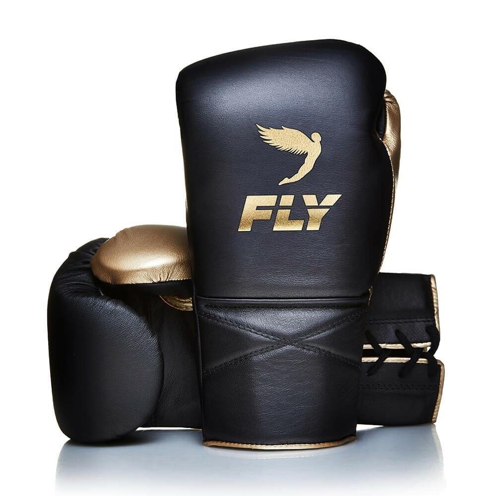 Fly Superlace Boxing Gloves - Black/Gold
