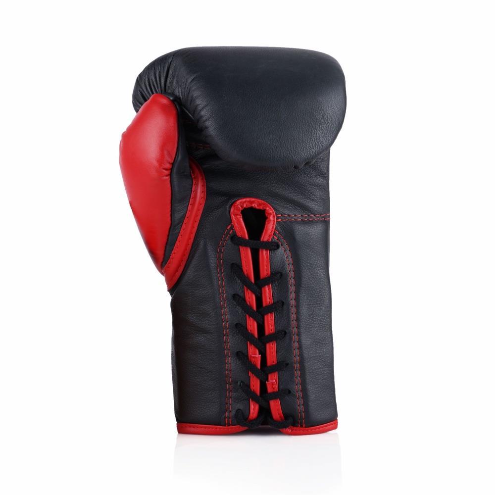 Fly Superlace Boxing Gloves - Black/Red-FEUK