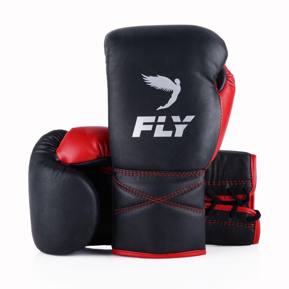 Fly Superlace Boxing Gloves - Black/Red