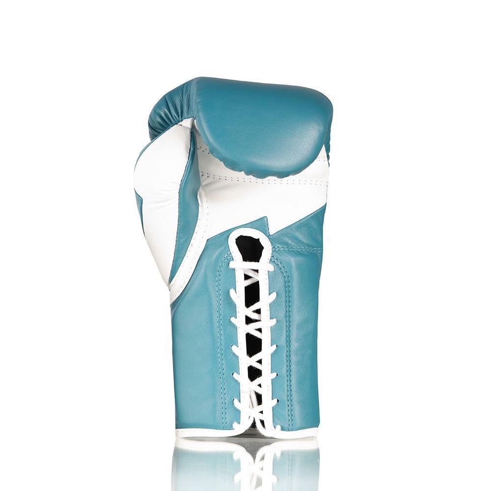 Fly Superlace Lightning Boxing Gloves - Aqua/White-FEUK