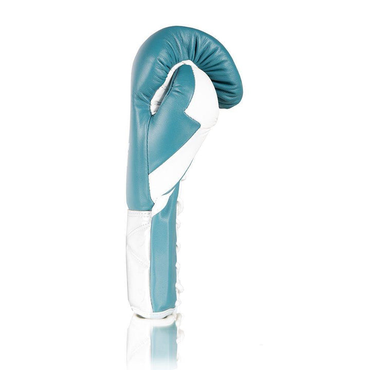 Fly Superlace Lightning Boxing Gloves - Aqua/White-FEUK