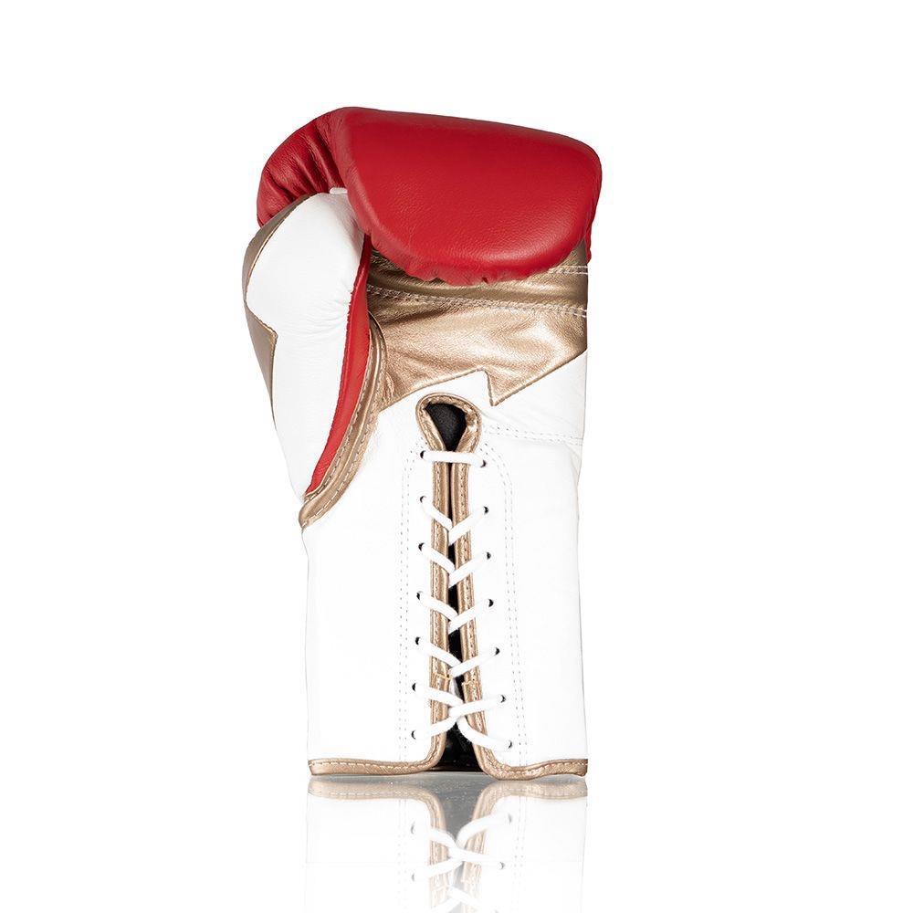 Fly Superlace Lightning Boxing Gloves - Red/White-FEUK