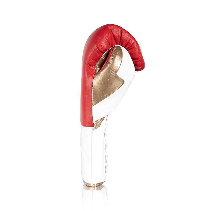 Fly Superlace Lightning Boxing Gloves - Red/White-FEUK