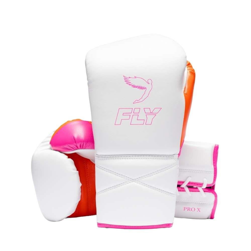 Fly Superlace Pro X 2 Gloves White/Pink/Orange-Fly