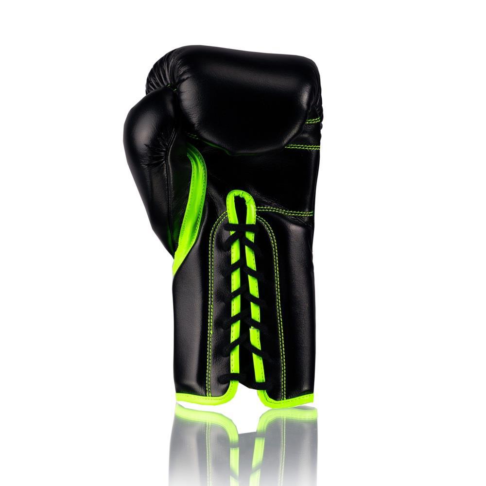 Fly Superlace X Boxing Gloves - Black/Green-FEUK