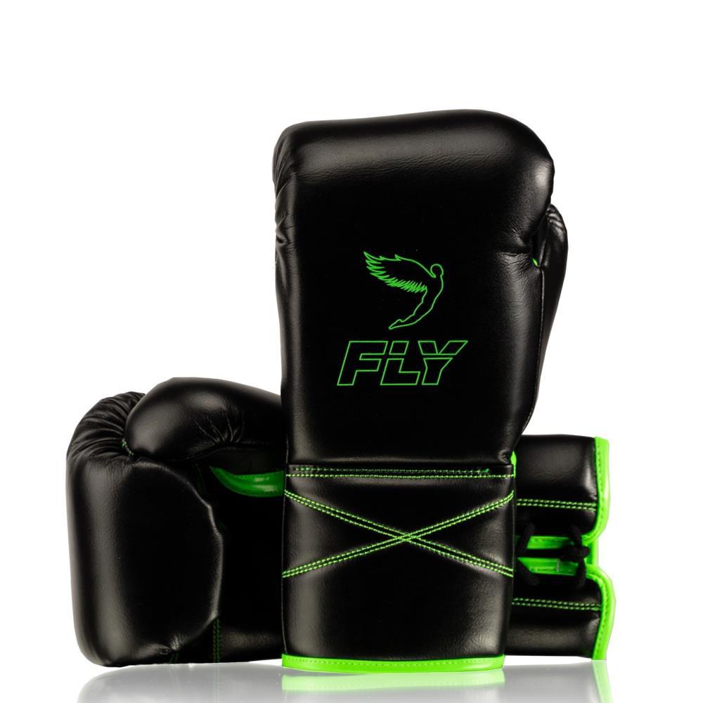 Fly Superlace X Boxing Gloves - Black/Green