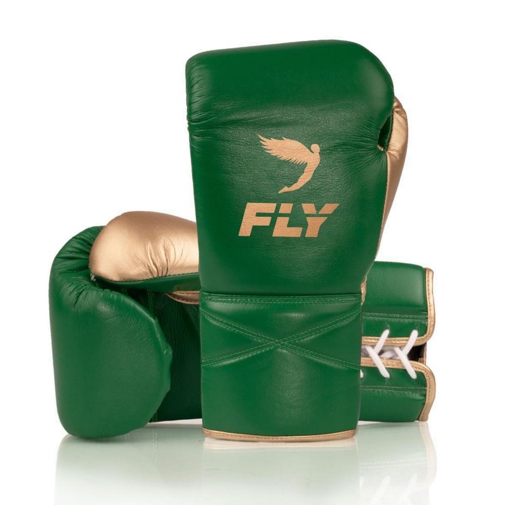 Fly Superlace X Boxing Gloves - Green/Gold