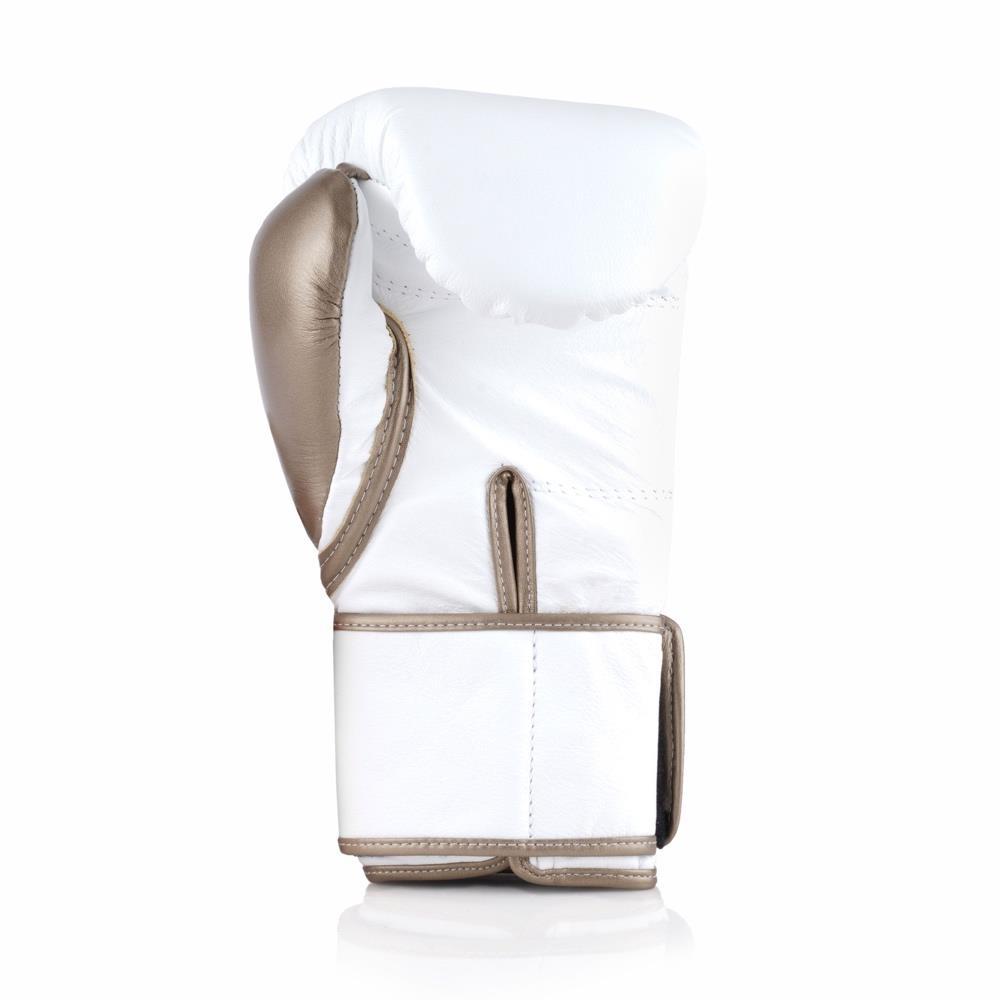 Fly Superloop Boxing Gloves - White/Gold-FEUK
