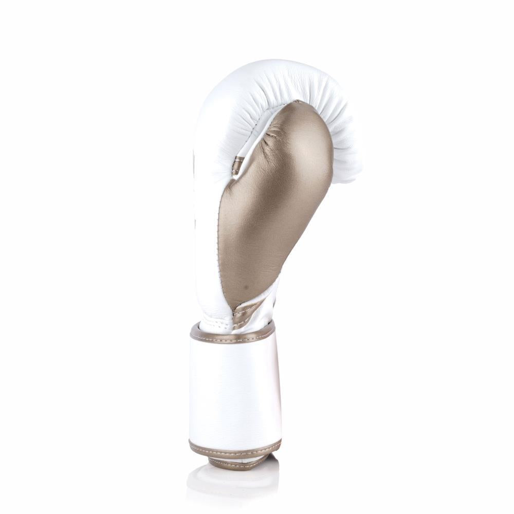 Fly Superloop Boxing Gloves - White/Gold-FEUK