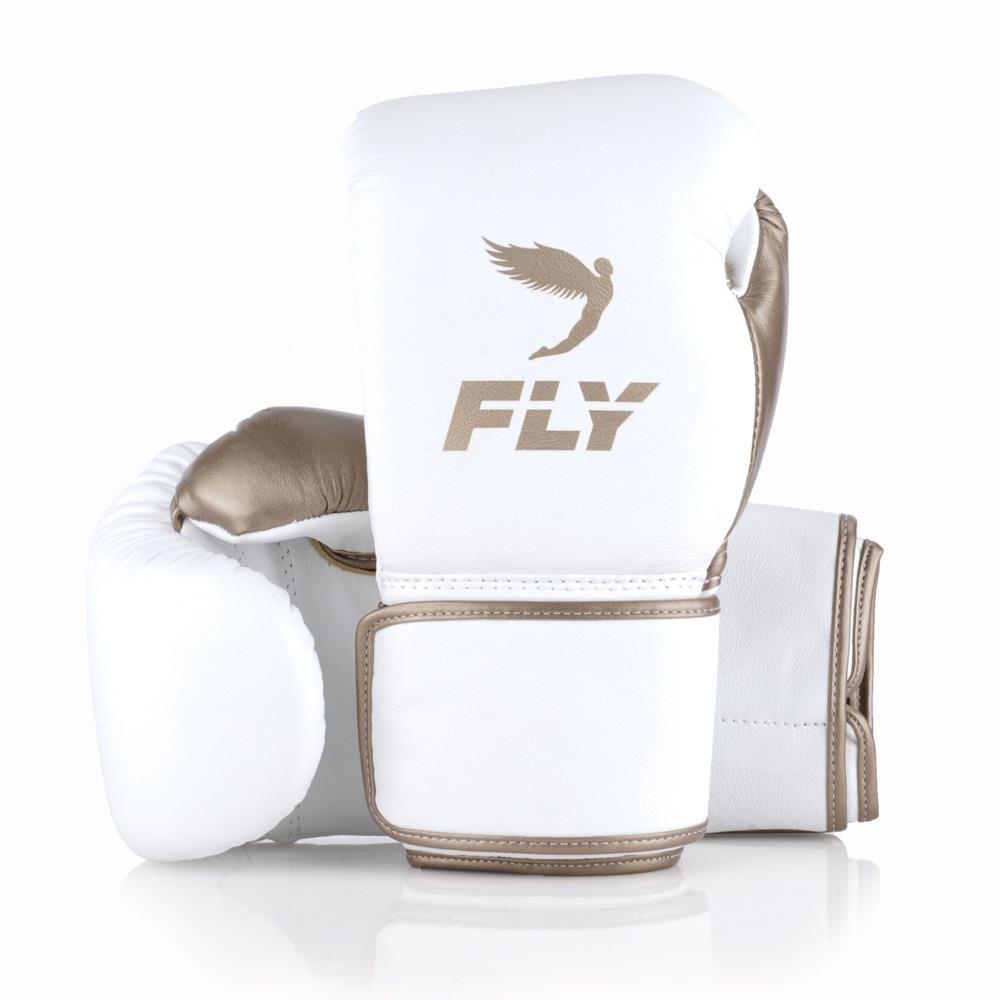 Fly Superloop Boxing Gloves - White/Gold