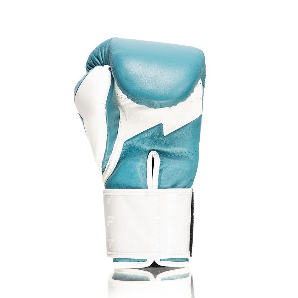 Fly Superloop Lightning Boxing Gloves - Aqua/White-FEUK