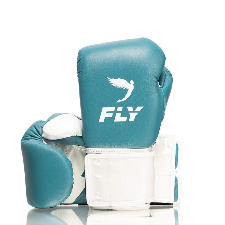 Fly Superloop Lightning Boxing Gloves - Aqua/White