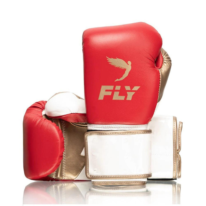 Fly Superloop Lightning Boxing Gloves - Red/White