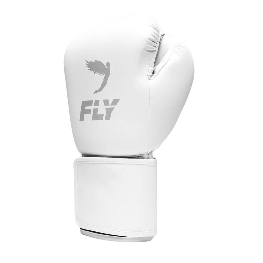 Fly Team Boxing Gloves - White-Fly