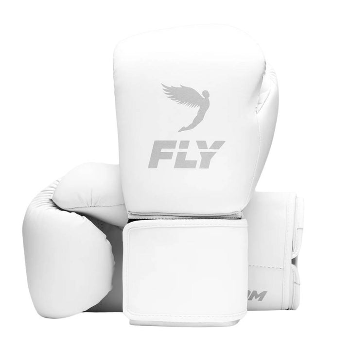 Fly Team Boxing Gloves - White-Fly