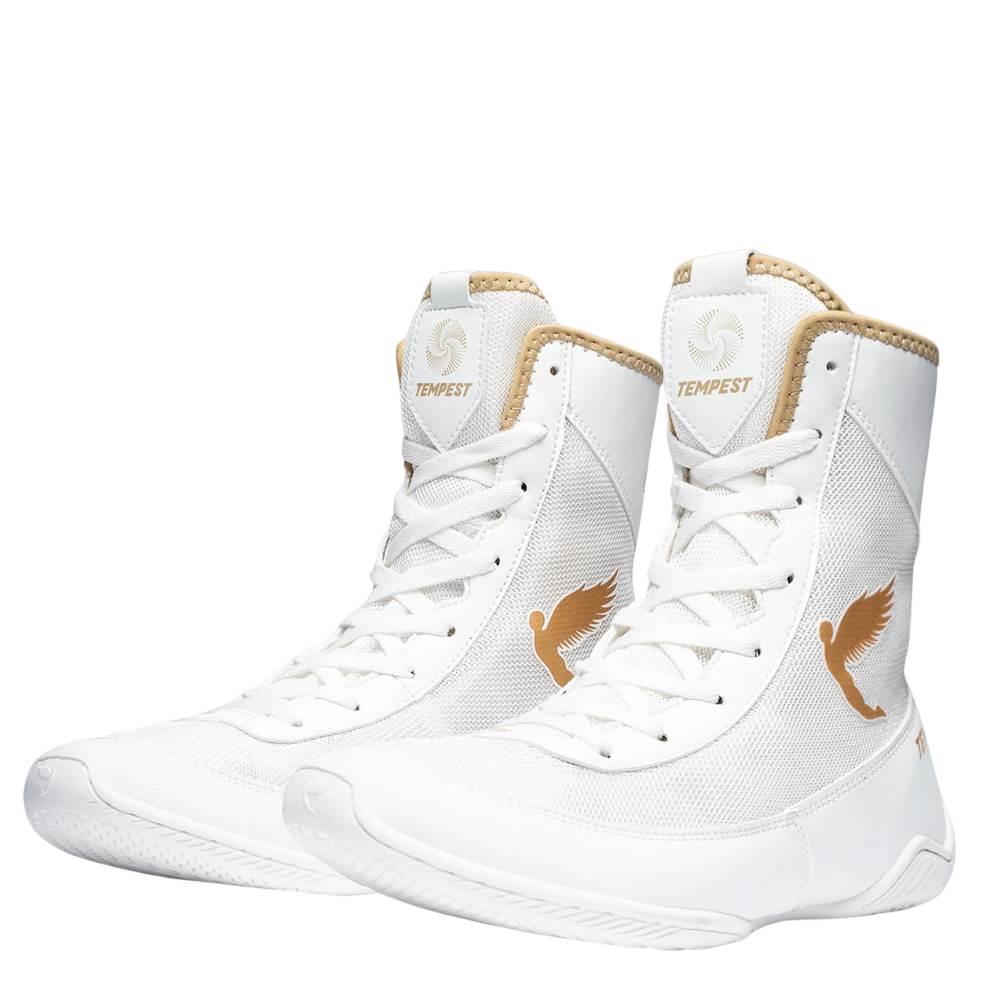 Fly Tempest Boxing Boots - White/Gold-Fly