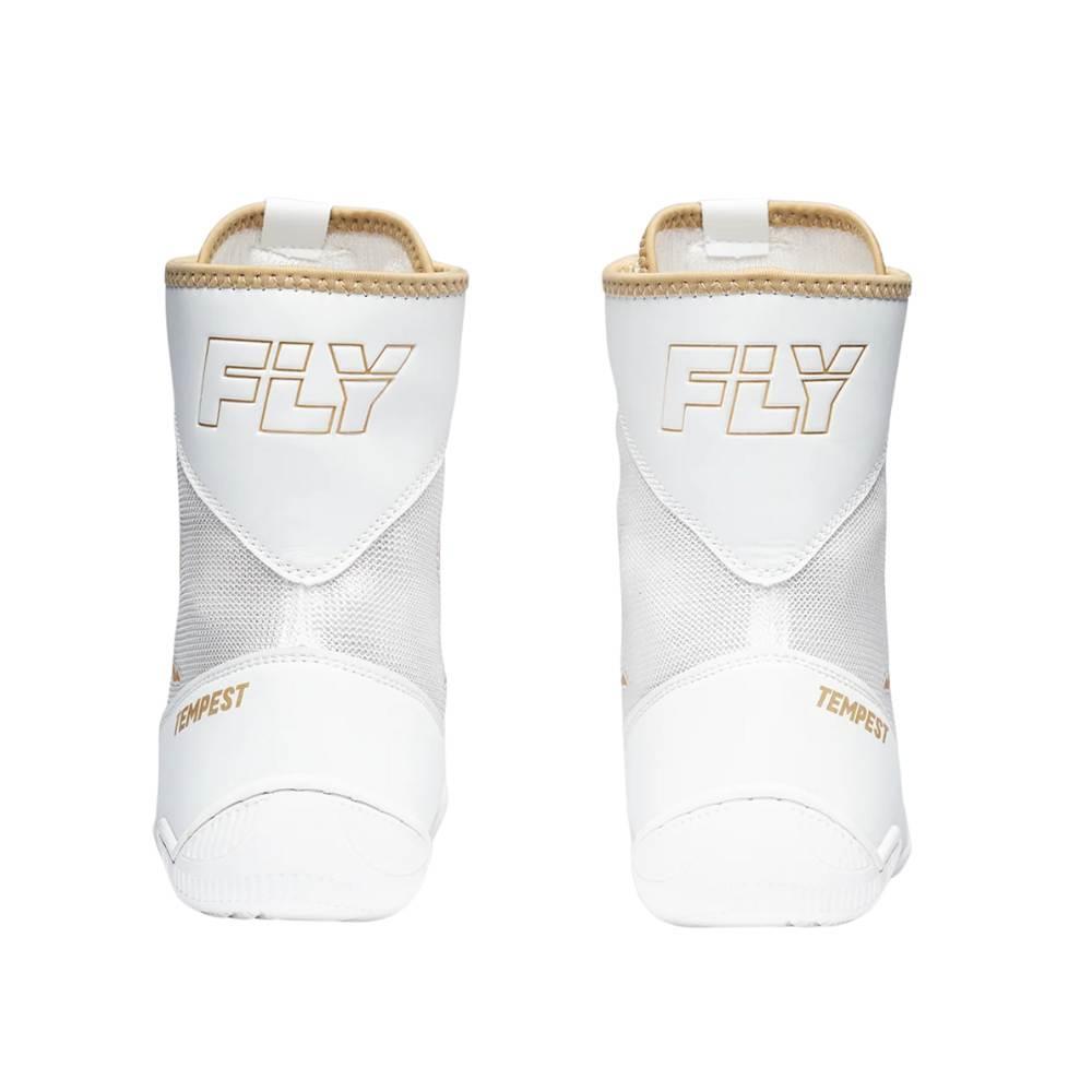Fly Tempest Kids Boxing Boots - White/Gold-Fly