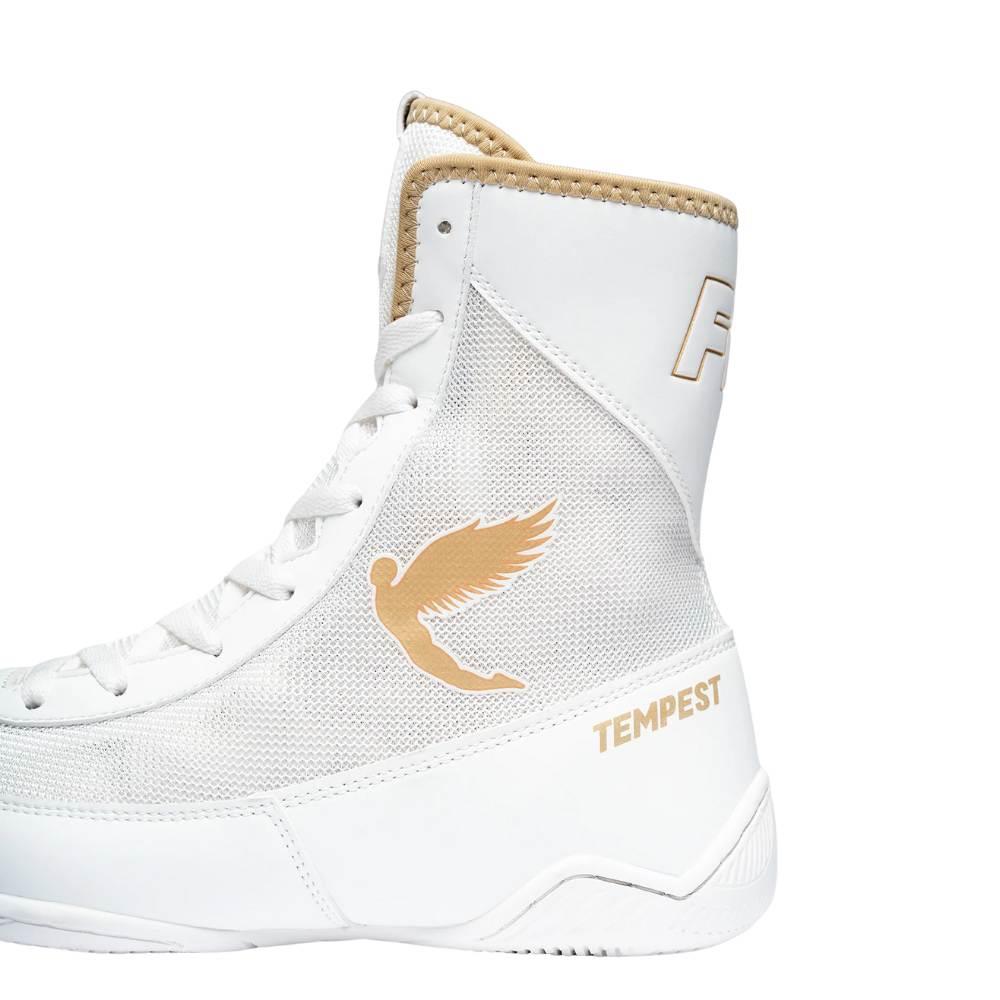 Fly Tempest Kids Boxing Boots - White/Gold-Fly