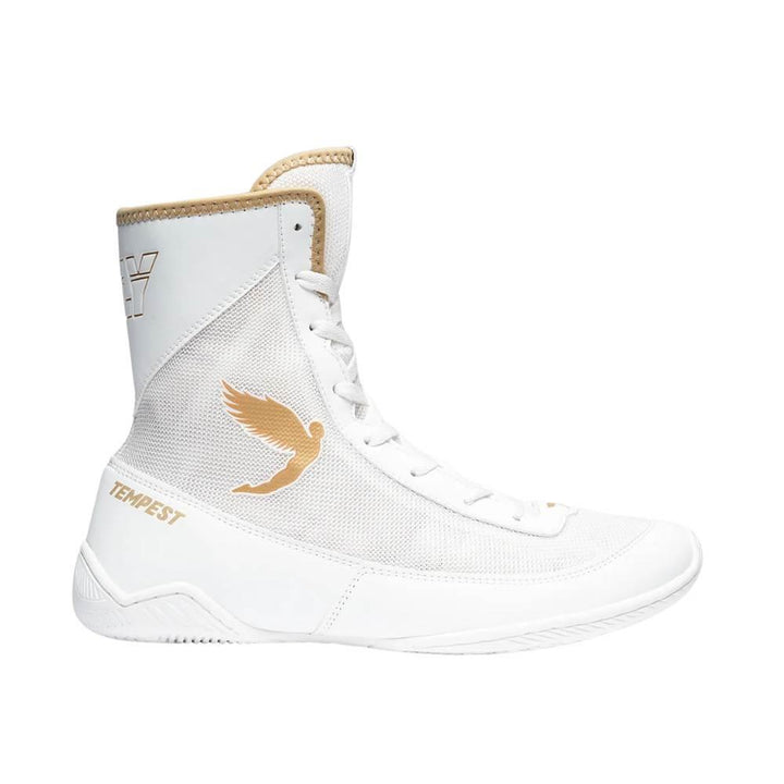 Fly Tempest Kids Boxing Boots - White/Gold-Fly