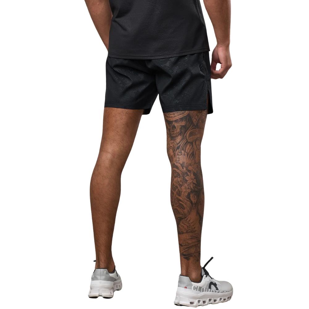 Gym King Debossed Pixel 5" Short - Black-Gym King