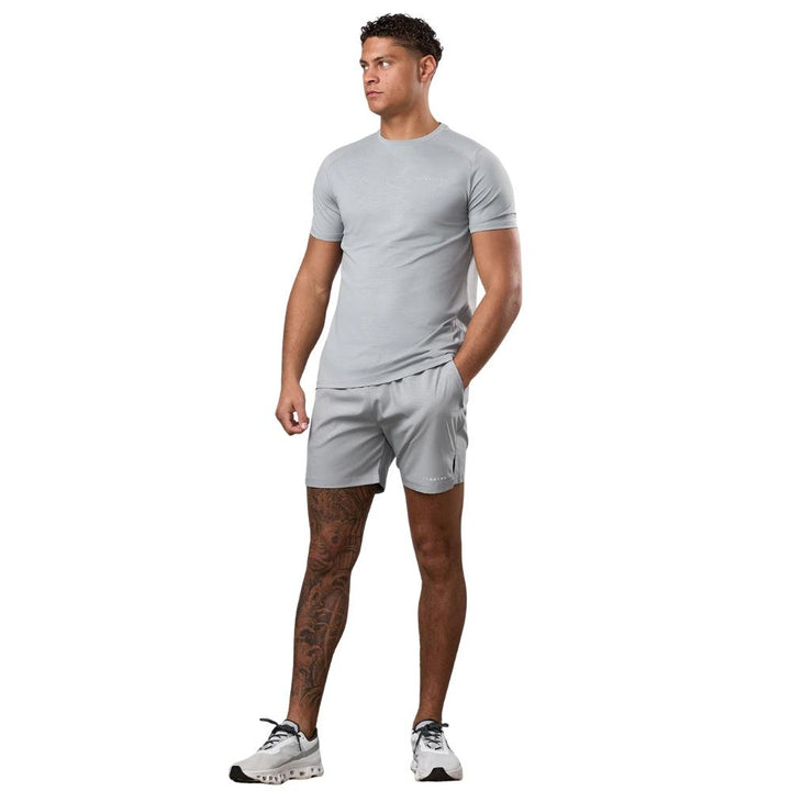 Gym King Debossed Pixel 5" Short - Grey-Gym King