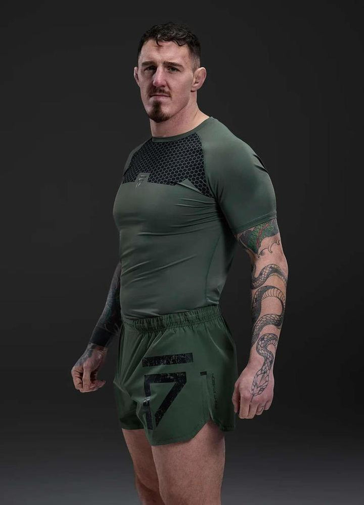 Gym King Fight Division Combat 5" Short - Deep Olive-Gym King