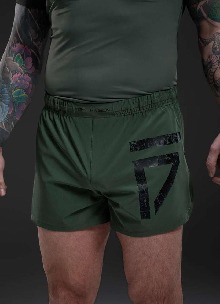 Gym King Fight Division Combat 5" Short - Deep Olive-Gym King