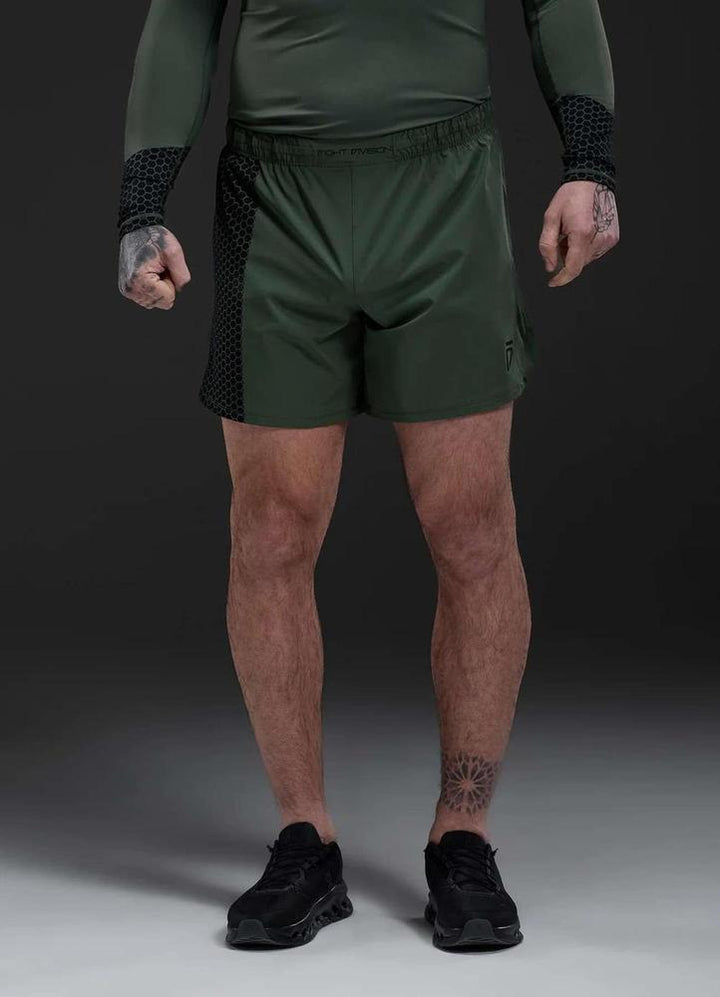 Gym King Fight Division Combat 7" Shorts - Deep Olive-Gym King