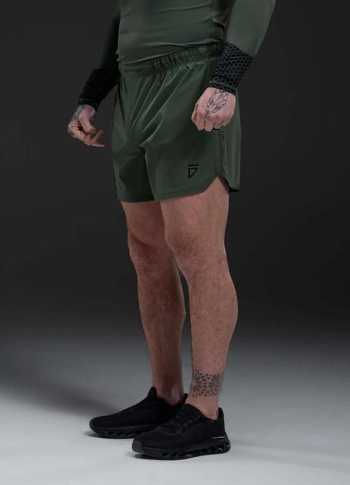 Gym King Fight Division Combat 7" Shorts - Deep Olive-Gym King