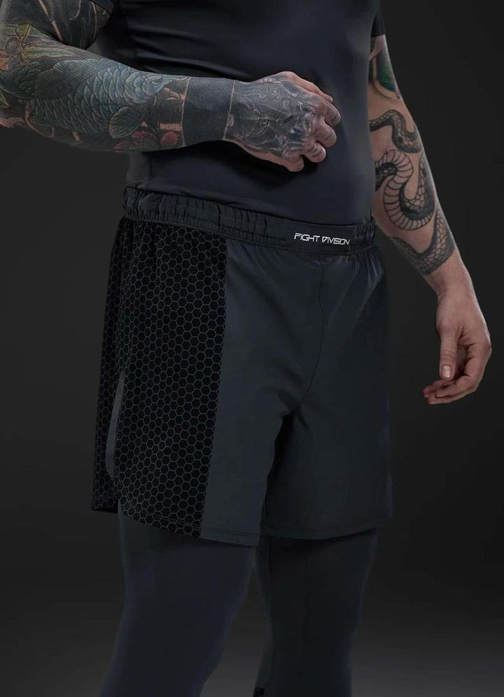 Gym King Fight Division Combat 7" Shorts - Graphite-Gym King
