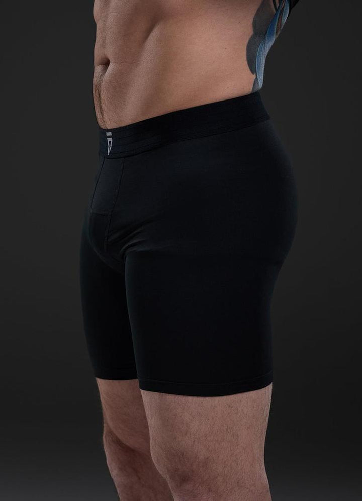 Gym King Fight Division Combat Compression Short - Black